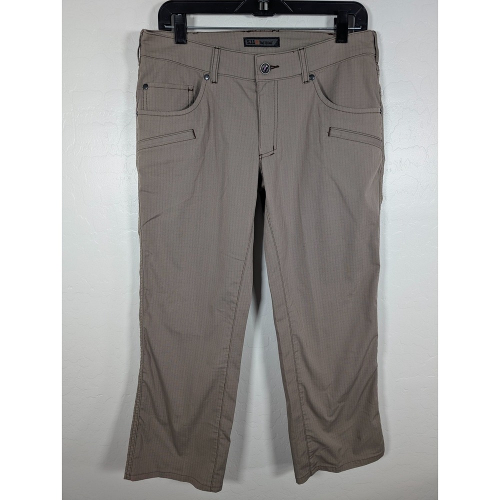 5.11 Tactical Pants Womens 10 Khaki Tan Cirrus Ripstop Covert‎ Gusseted Pockets